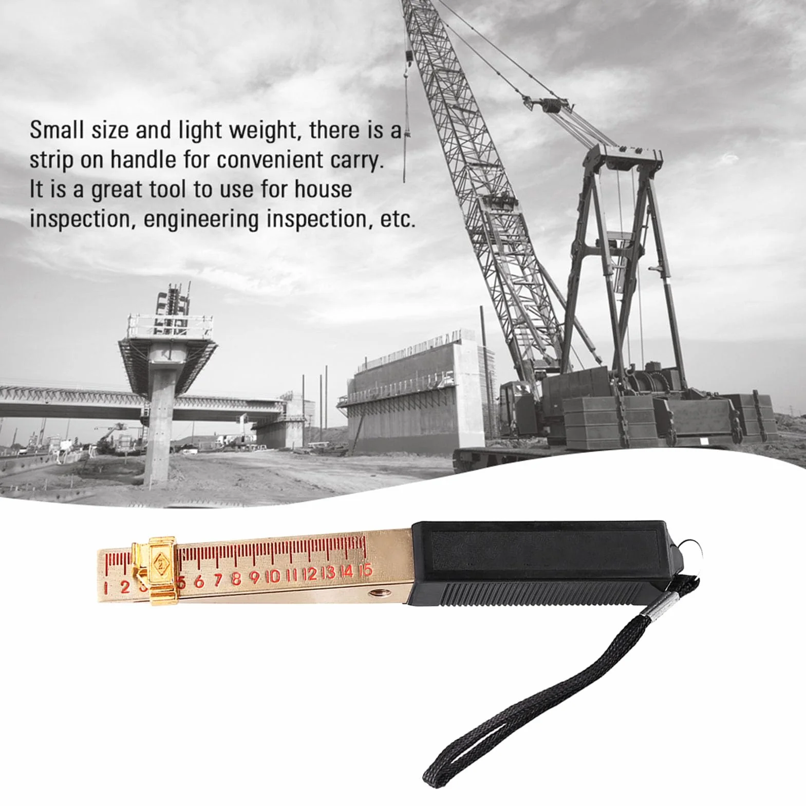 1 sztuka 0,2/0,5 mm w kształcie klina noniusza szczelinomierz inspekcja narzędzie do pomiaru płaskości do inżynierii domu (zakres 1-15 mm) (0,2 mm)