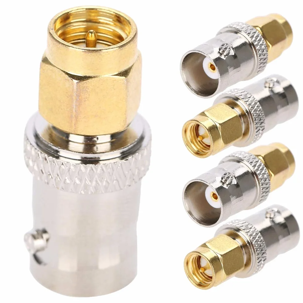 Sma Męski na Bnc żeński Bnc Sma Adapter Rf Mosiądz 5 Sztuk Całkowicie Miedziany Adapter Częstotliwości Radiowej Sma Bnc Adapter Rf Sma Męski Wtyk na Bnc żeńskie Gniazdo