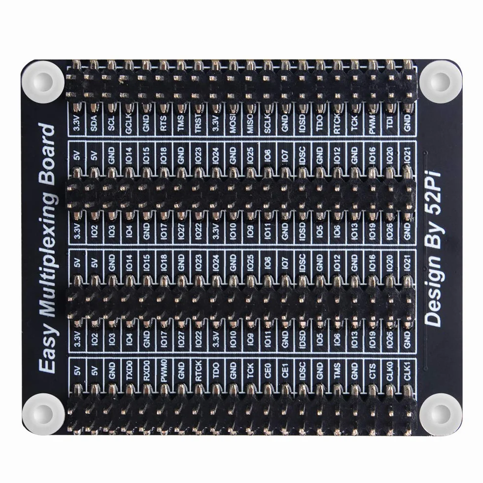 GeeekPi Raspberry Pi 4 uniwersalna płytka rozszerzeń GPIO, nazwa BCM, znacznik sitodrukowy, miedziany sztyft, śruby i nakrętki w zestawie