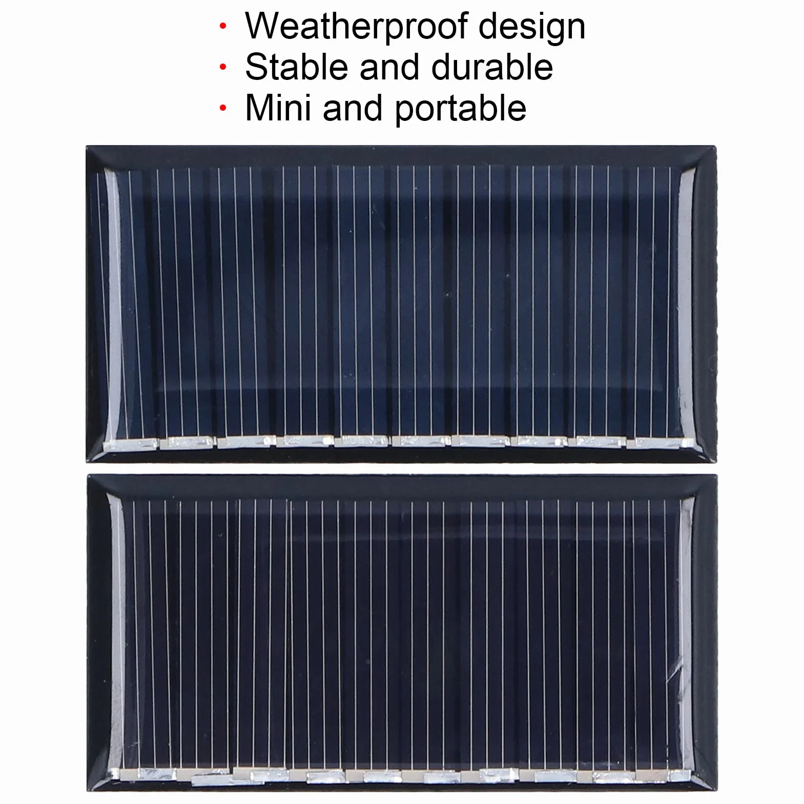 Panele słoneczne polikrystaliczne 5V 50mA 60x30mm do projektów DIY