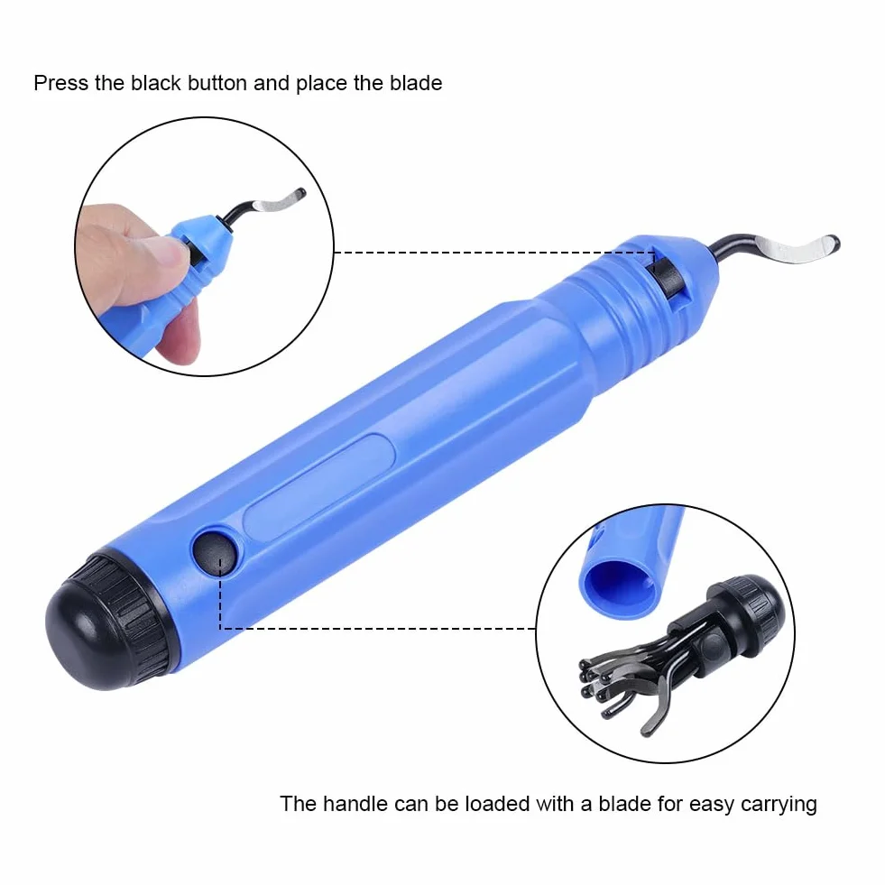 Flintronic Uniwersalne narzędzie do usuwania zadziorów 360° z 10 ostrzami do drukarki 3D, tworzywo sztuczne, aluminium, stal nierdzewna