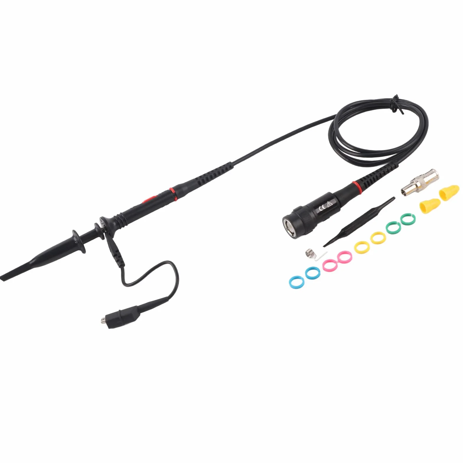 Pp215 dla Scope Sonda Zacisk Uziemiający 1Pc 200Mhz Zakres Oscyloskopu Sonda Testowa Klip Bnc P2200 X10 X1 Czarny