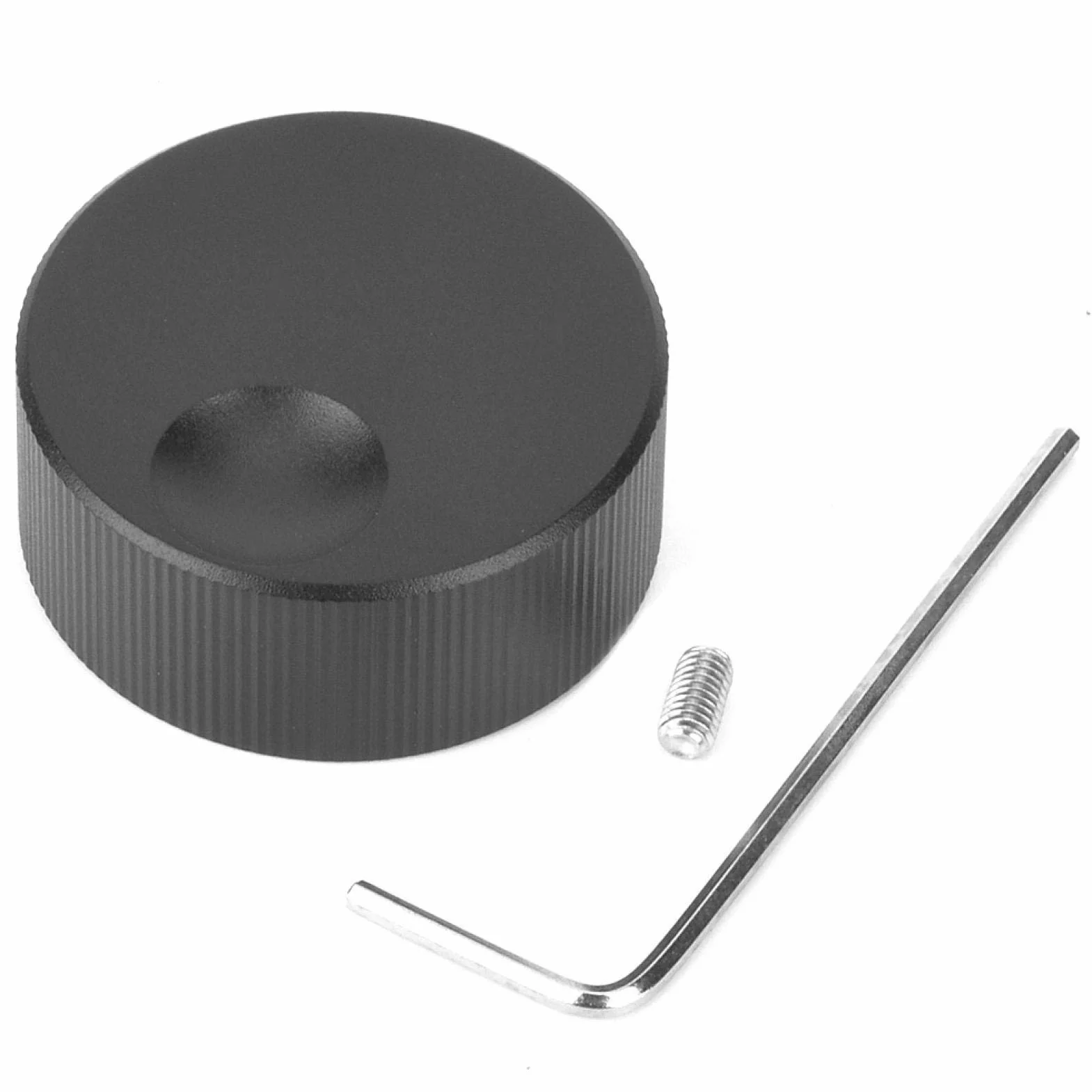 Pokrętło regulacji głośności 32x13mm Czarne matowe, solidne aluminiowe pokrętło do potencjometru 6mm