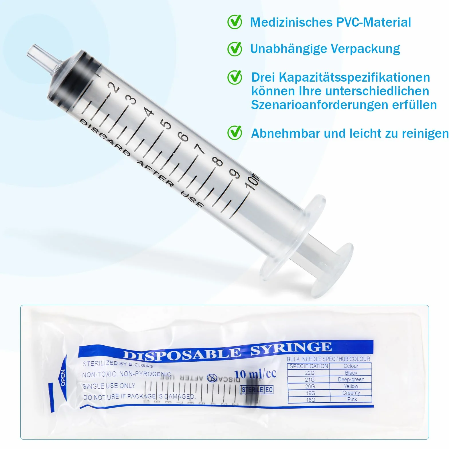 Strzykawki dozujące 5 ml 10 ml 20 ml zestaw 20 sztuk bez igły do hodowli zwierząt kosmetyków