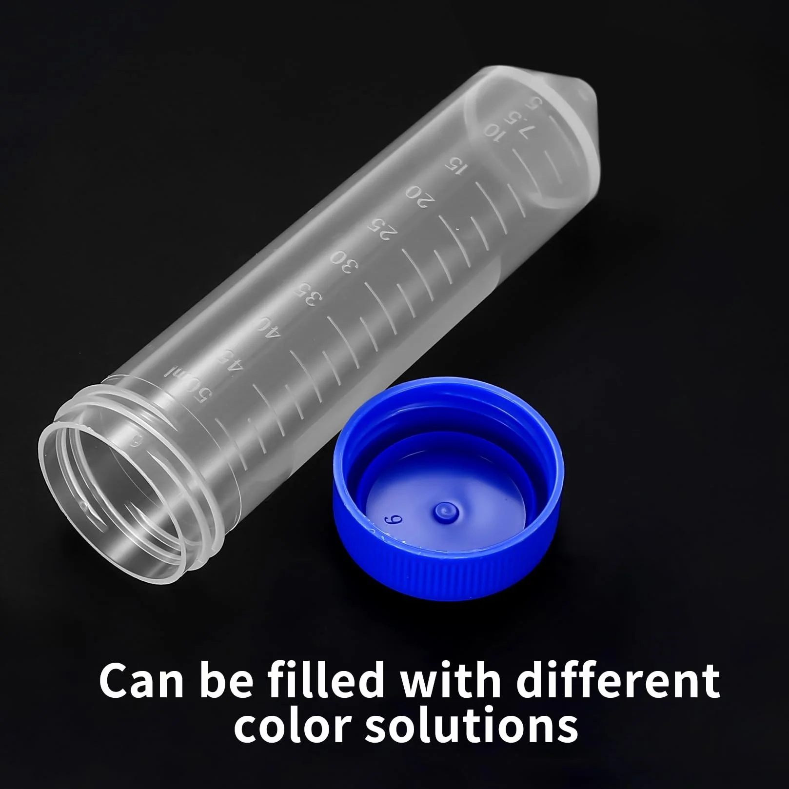 26 sztuk 50ml plastikowych probówek z zakrętkami, probówki wirówkowe 50ml, puste pojemniki na próbki z zakrętką, pojemniki na próbki do laboratorium, płynów, przypraw, z naklejkami