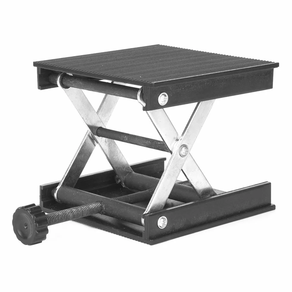 Podnośnik Mini Jack, Plastikowa Płyta i Wspornik Metalowy Platforma Podnosząca Stojak na Poziom/laboratorium 90X90Mm
