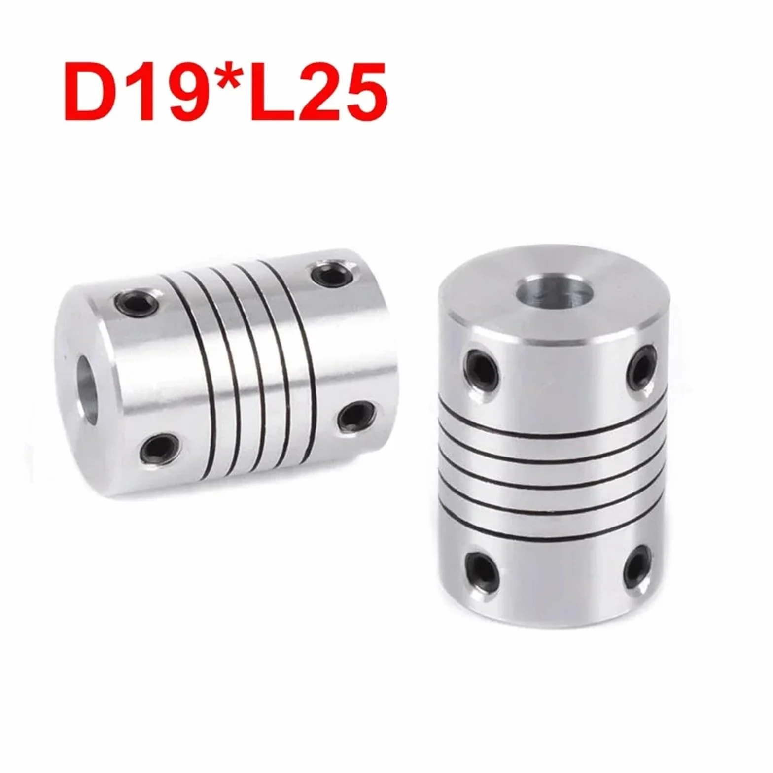 1 szt. Sprzęgło 3 4 5 6 8 6,35 mm 8 mm 10 mm D19xL25 Sprzęgło silnika krokowego CNC Enkodery Maszyna do grawerowania(5X8)