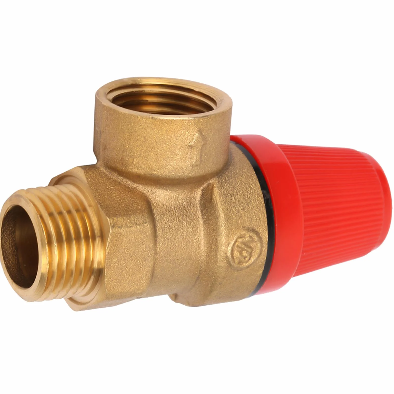 Fafeicy 3 Bar DN15 Premium mosiężny zawór bezpieczeństwa G1/2" sprężyna gwintowana do pieca wiszącego zaworu bezpieczeństwa zawór ograniczający ciśnienie (3 bar DN15), inne akcesoria do zaworów