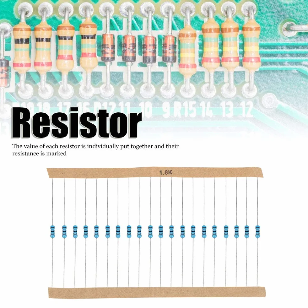 Zestaw 1460 rezystorów 1/4W 1% metalowych 73 wartości 1 Ohm do 1 MOhm DIY elektronika