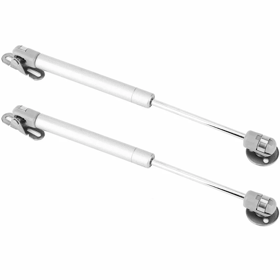 2 Szt. 100N Hydrauliczne Siłowniki Gazowe Podpora Do Podnoszenia, Pokrywa Zawiasów Szafki Drzwiowej Stay Kitchen Drzwi Do Szafki Gazowej Amortyzator Sprężynowy Z Dolną Płytą Montażową (Plastikowa Głowica)