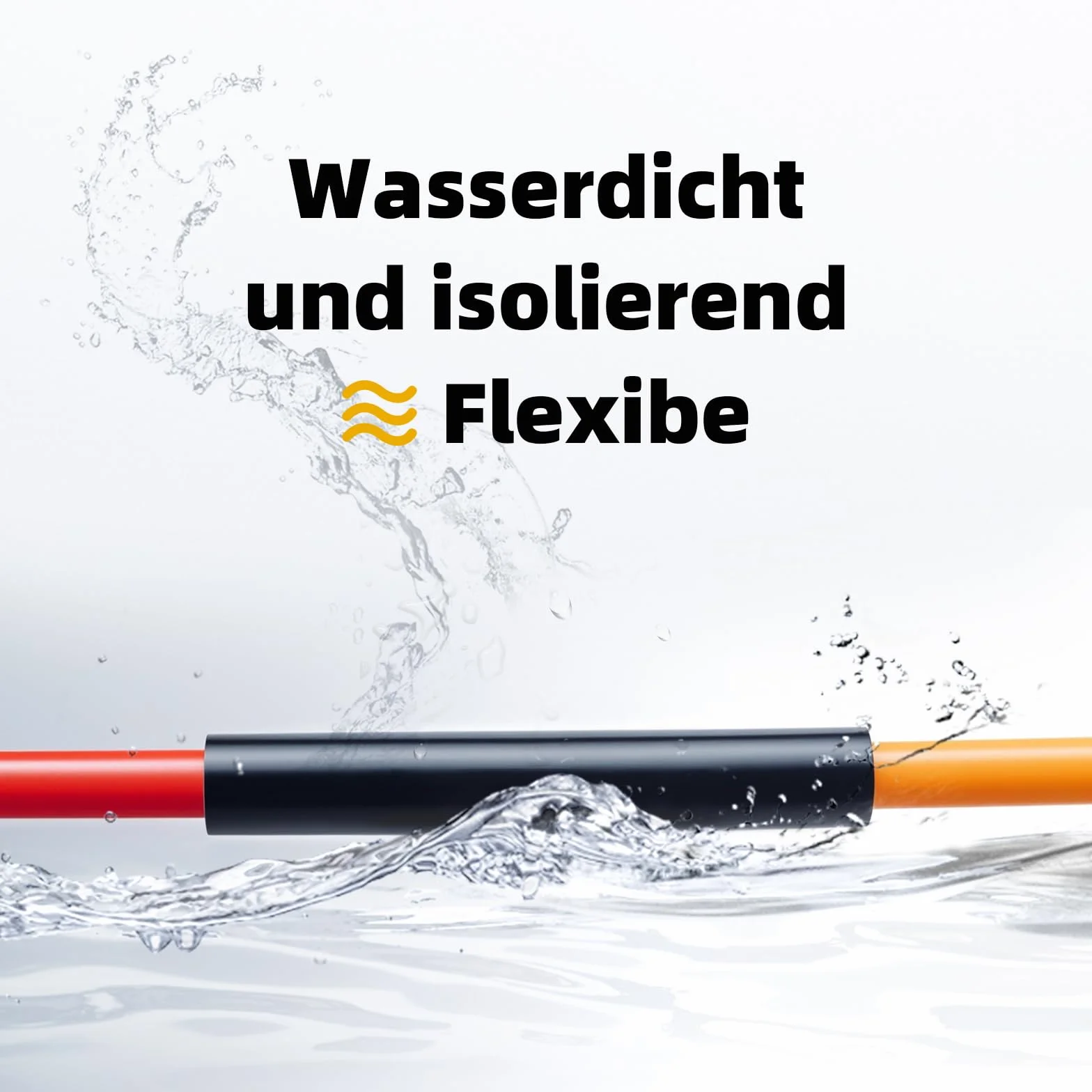 Fosdaling Zestaw węży termokurczliwych, 90 mm, ekstra długie węże termokurczliwe 4:1, wodoodporne, z klejem, asortyment Heat Shrink Tube (7 rozmiarów, czarne)