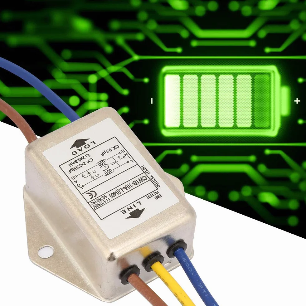Filtr EMI Jadeshay 125/250V zasilacz jednofazowy przeciwzakłóceniowy