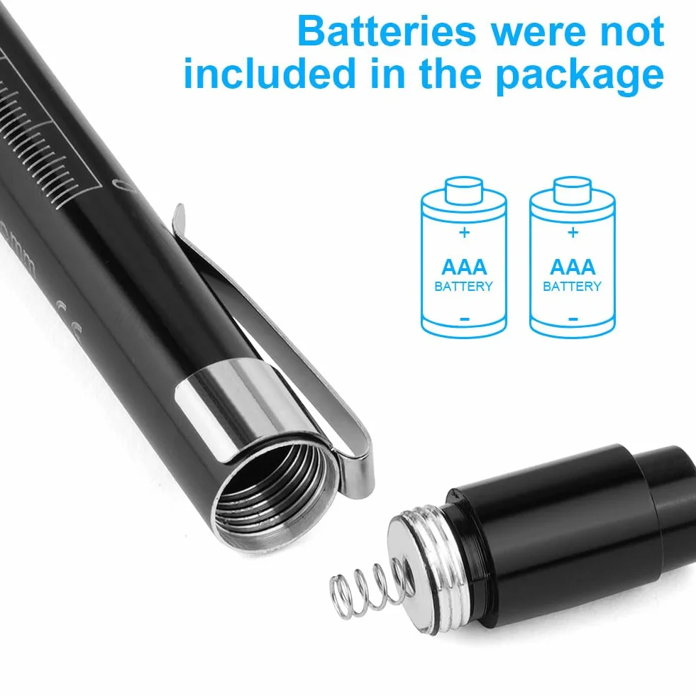 Światło źrenicy, flintronic lampka diagnostyczna światło źrenicy medyczna latarka typu penlight, wielokrotnego użytku diagnostyczna lampa LED w kształcie długopisu, latarka świetlny długopis z klipsem