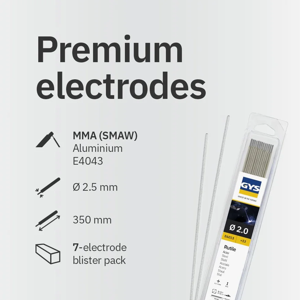 GYS - 7 ELEKTRODÓW ALUMINIOWYCH Ø2,5 - BLISTER - 073708
