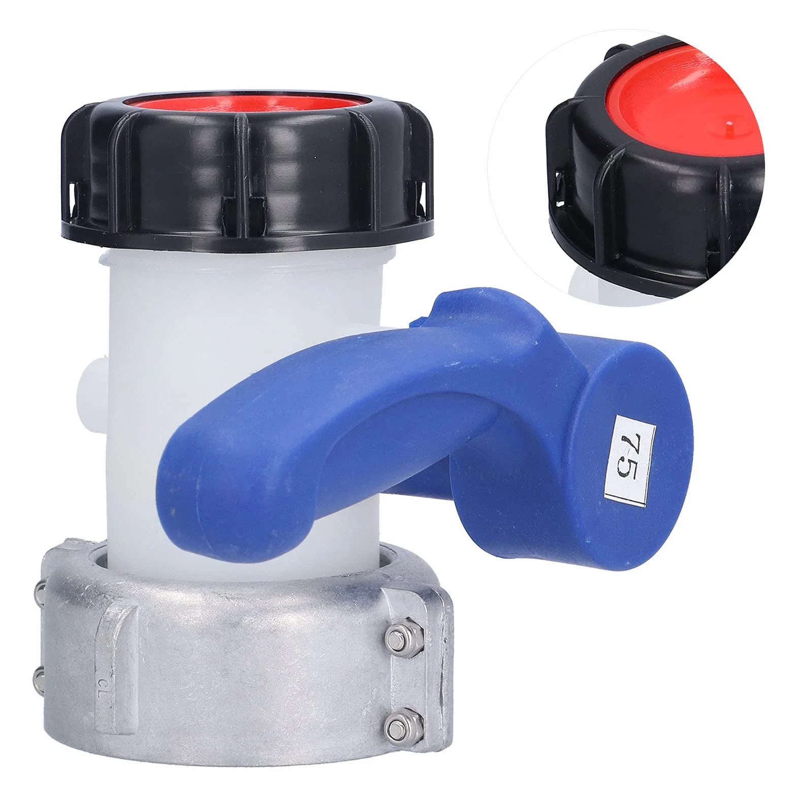 Zawór Motylkowy, Zawór Motylkowy DN50 Zawór Motylkowy IBC Adapter Wody w Zbiorniku Wymiana Złącza Sterowania Wylotem, średnica Wlotu 75 Mm, Adaptery