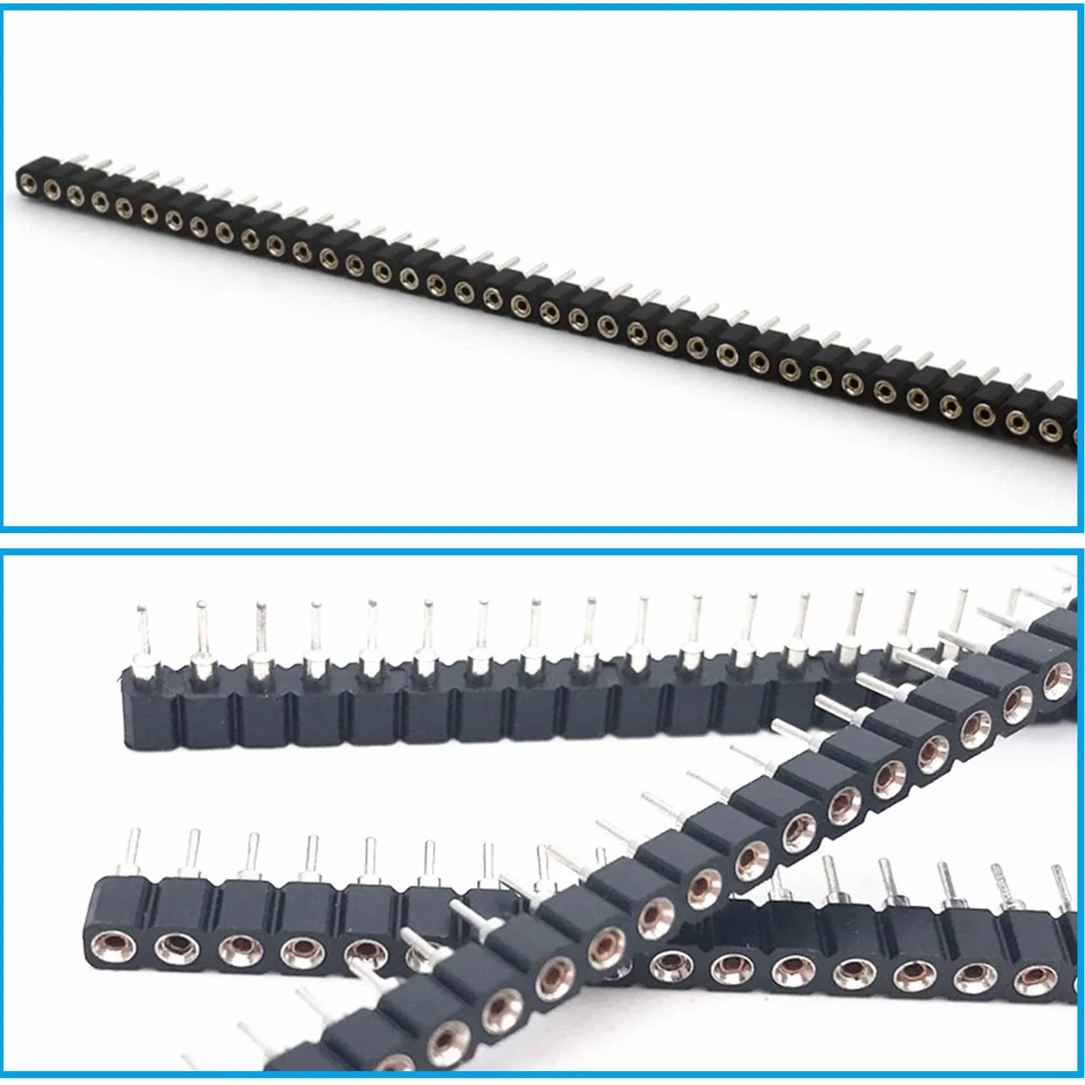 Nikou 5 sztuk 2.54mm Round Hole Header 40Pin Socket Connector do płytek drukowanych