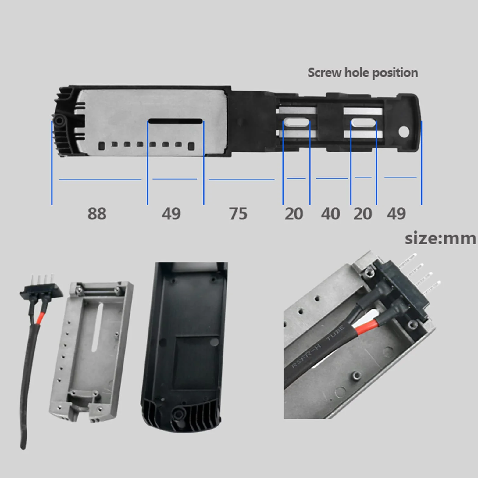Hailong dolna podstawa akumulatora 4-pinowa 5-pinowa Ebike G56 G70 DP-5 5C 6C 9C płyta montażowa