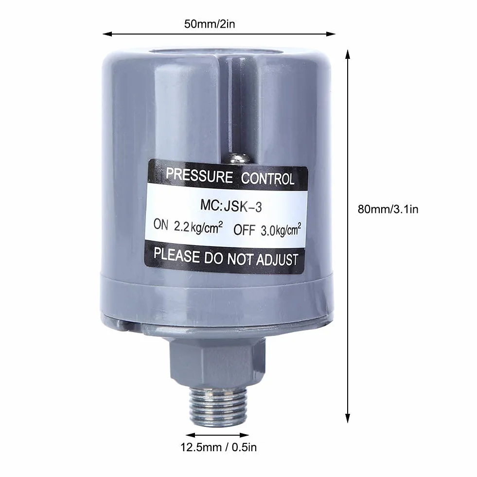 Przełącznik Ciśnienia Wody Regulator Ciśnienia Pompy Wodnej Sterownik Elektroniczny 220 V do Automatycznej Pompy Wspomagającej (2,2-3,0 kg)