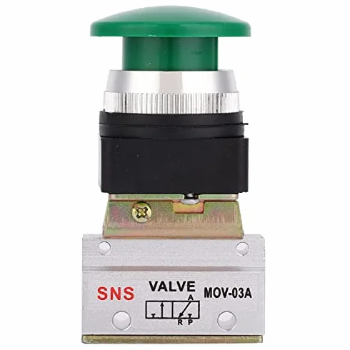 2-pozycyjny 3-drogowy zawór pneumatyczny MOV-03A, G1/8" PT, mechaniczny przełącznik ciśnieniowy, grzybkowy zawór powietrza do systemów pneumatycznych