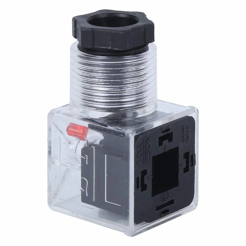 5 Szt. Wtyczka Cewki Elektromagnetycznej Zawór Hydrauliczny Przezroczyste Napięcie Uniwersalne Akcesoria Złącze Cewki Elektromagnetycznej DC 24