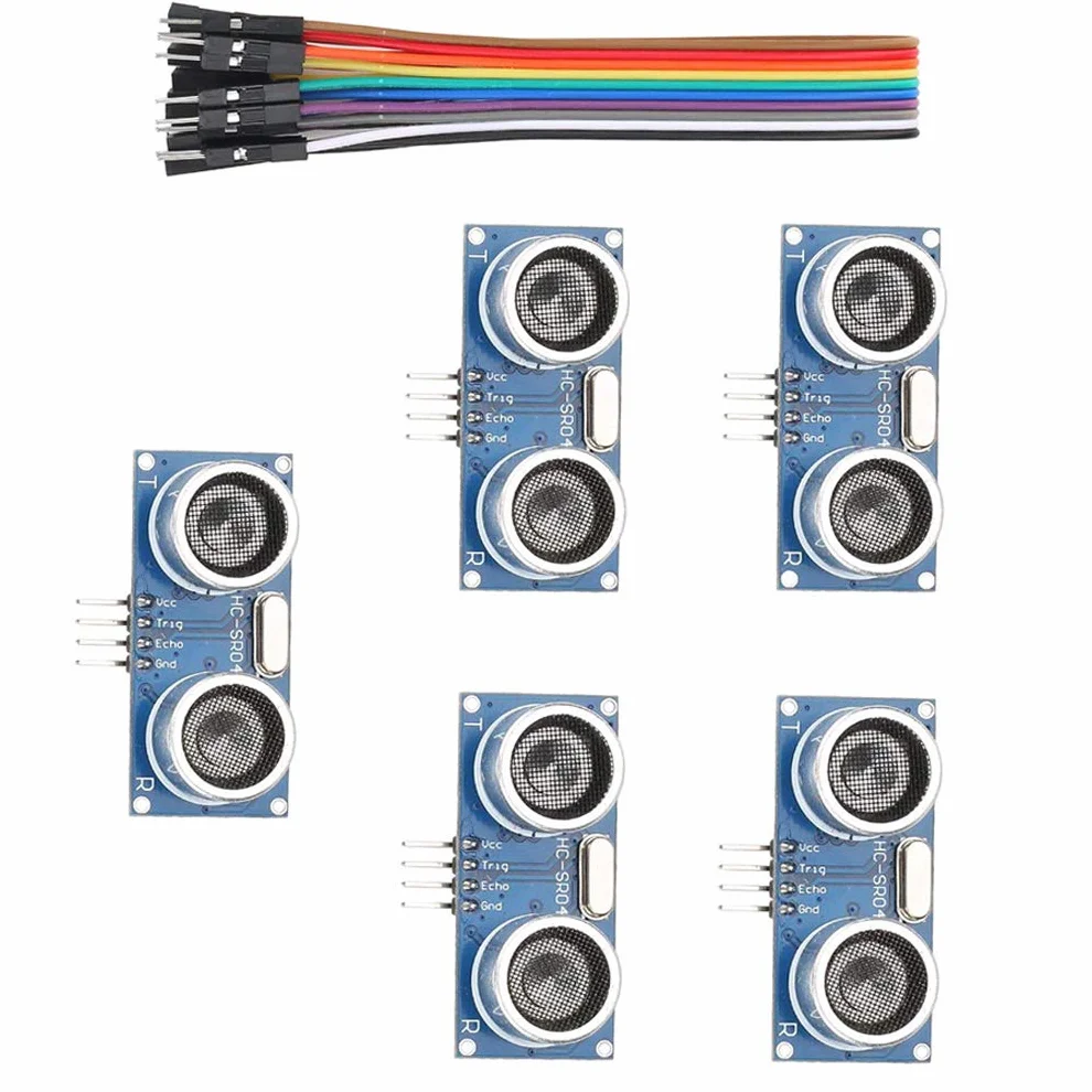 Hailege 5 szt. HC-SR04 Ultradźwiękowy czujnik odległości dla Arduino UNO MEGA Nano 51/STM32