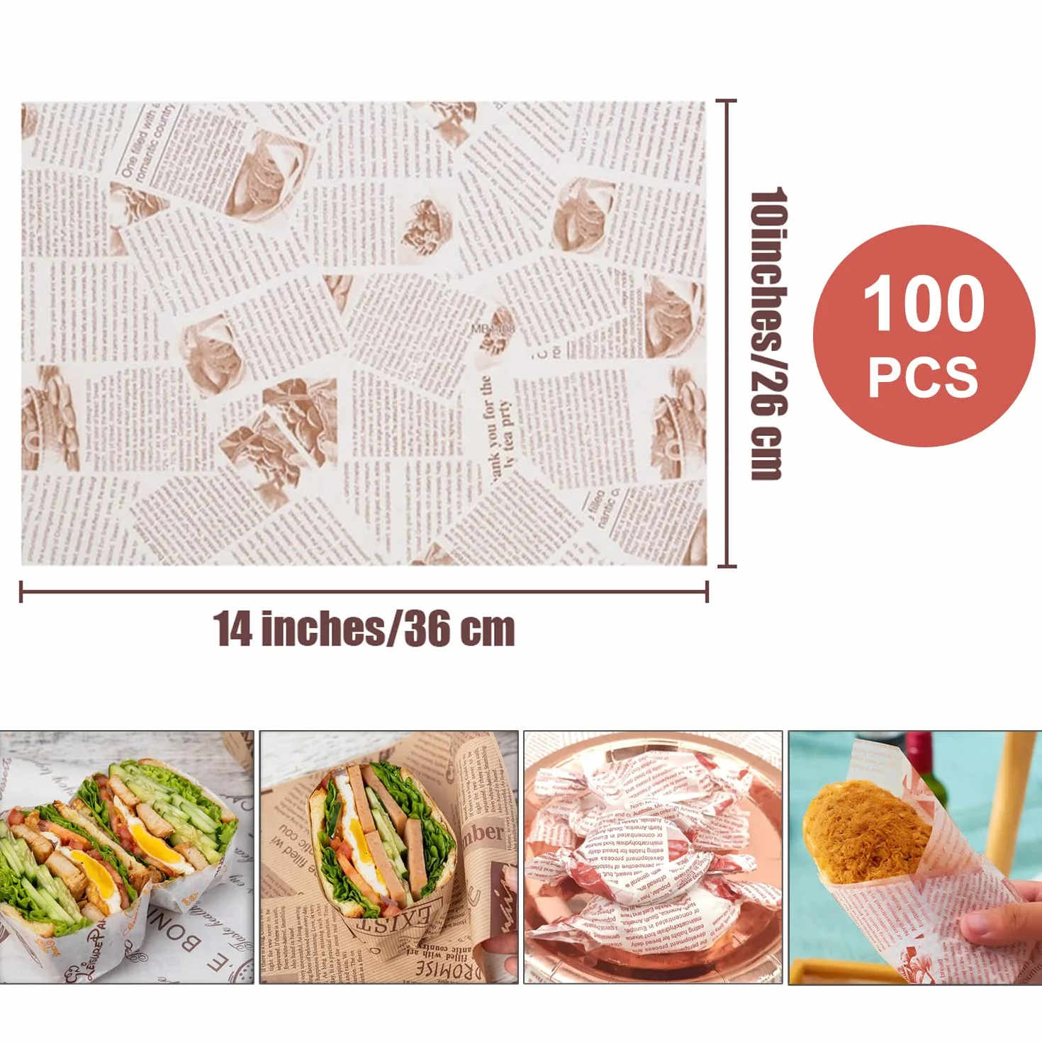 Papier do Pakowania Sera Wodoodporny Olejoodporny 100 Arkuszy