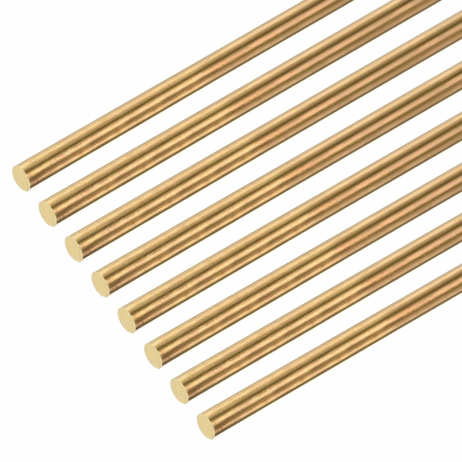DMiotech 8 sztuk 3 mm x 300 mm mosiężne pręty, okrągłe pręty mosiężne do lutowania, mosiężny pręt tokarski, model wału samolotu, statek samochodowy
