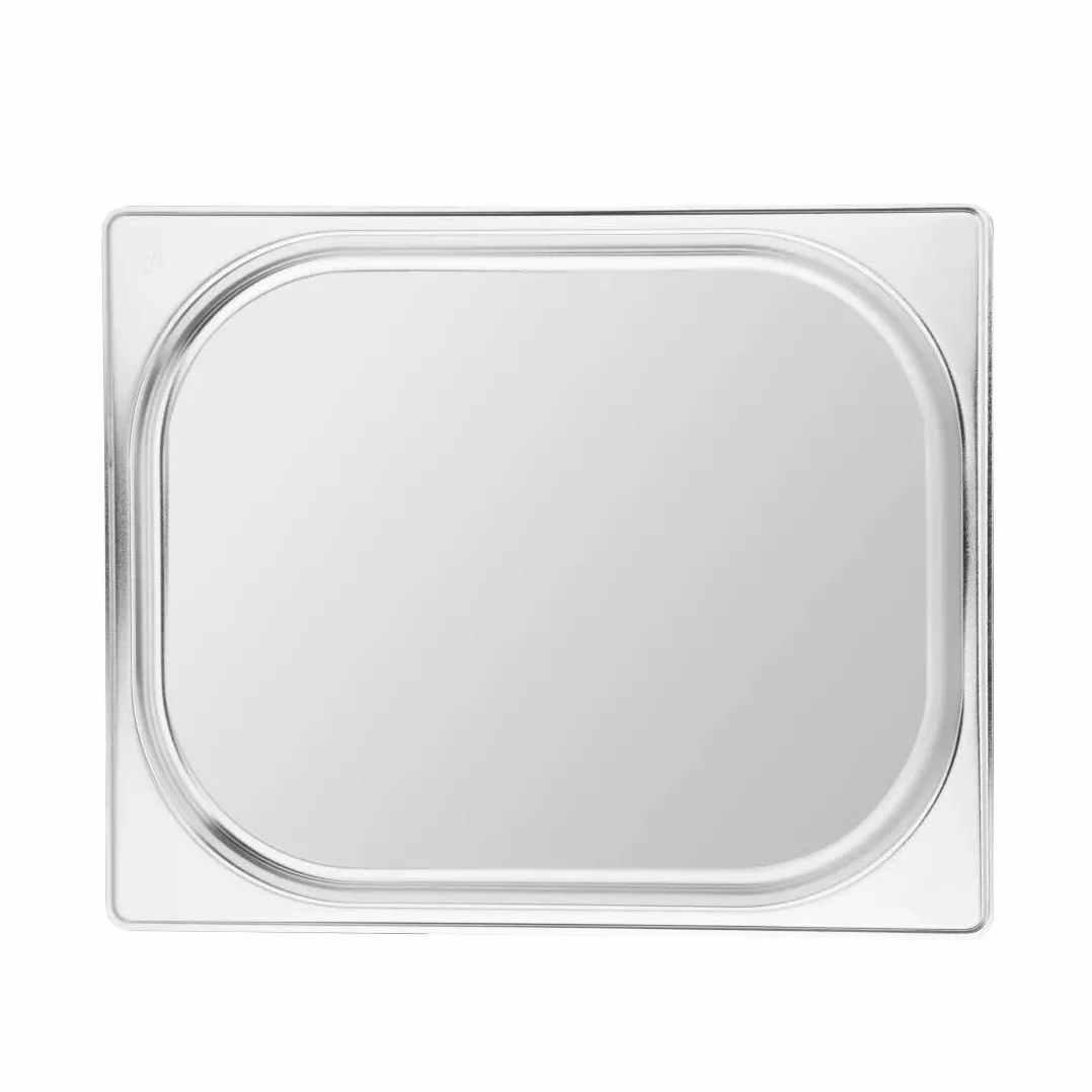 Vogue K906 Stal nierdzewna 1/2 Gastronorm patelnia 1,2 l/20 mm głęboki pojemnik na żywność, srebrny