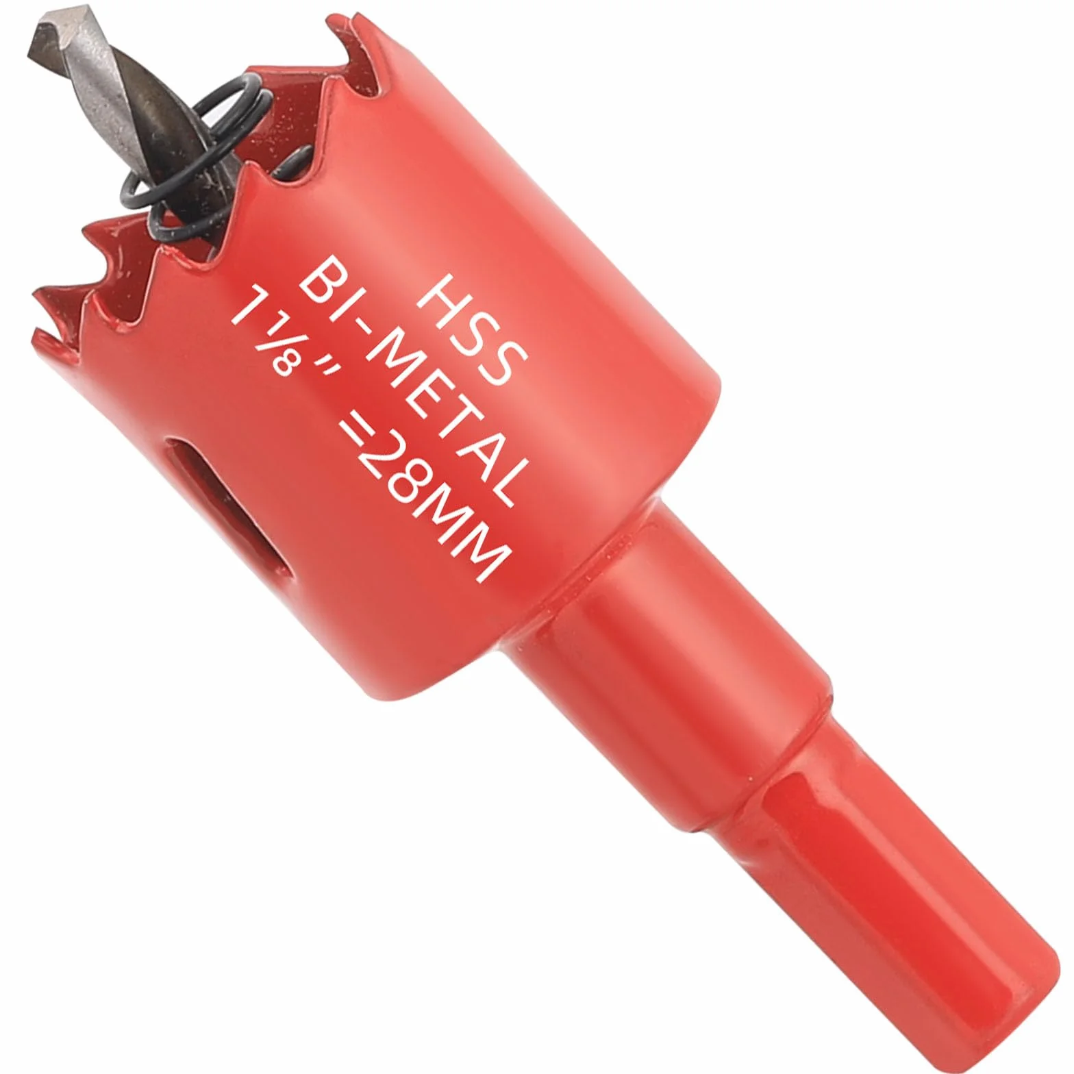 Bi-Metalowa otwornica 28mm, koronka do wiercenia, wiertło, z trójkątnym trzonem Adapter i wiertło centrujące - Precyzyjne i szybkie cięcie drewna, tworzywa sztucznego, płyt gipsowo-kartonowych