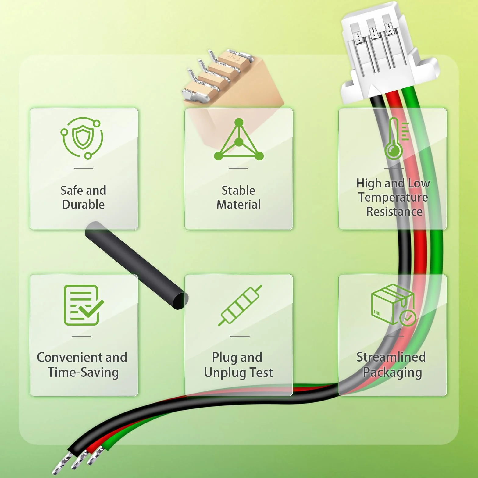 15 zestawów/60 sztuk mini Micro JST-SH-SMD-HHR 1,0 mm, 3 piny 30 AWG, zestaw kabli silikonowych, złącze żeńskie z przewodem 20 cm i wtyczką męską IC, do taśm świetlnych LED, zabawek RC