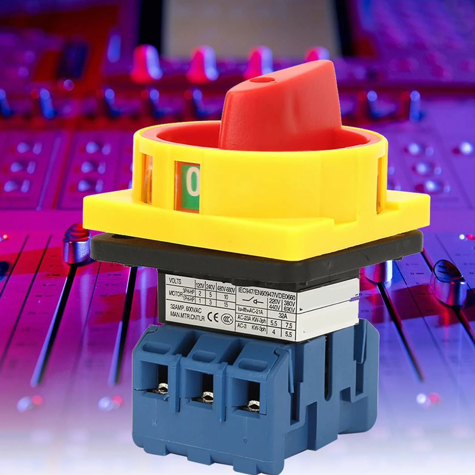 Circuit Breaker Switch Switch 4 Pole Isolator Switch Main Switch Circuit On Off 3 Pole Load Circuit Breaker Switch 2 Position Cam On Off Power Switch (32A)