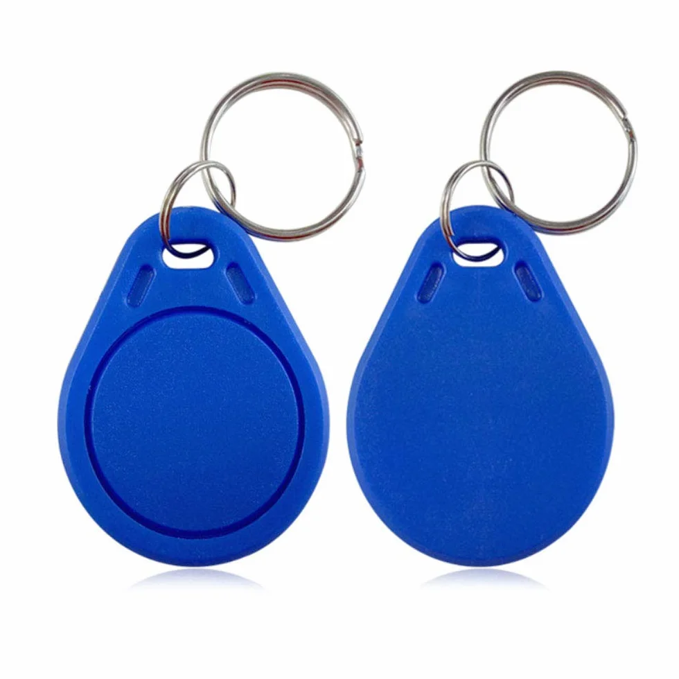 YAVIS Chipy RFID 13,56 MHz z transponderem breloczek do kluczy NFC Token Tags 1k klucz chip, kółko na klucze, kontrola dostępu, karta keyfob - niebieska (10 sztuk)