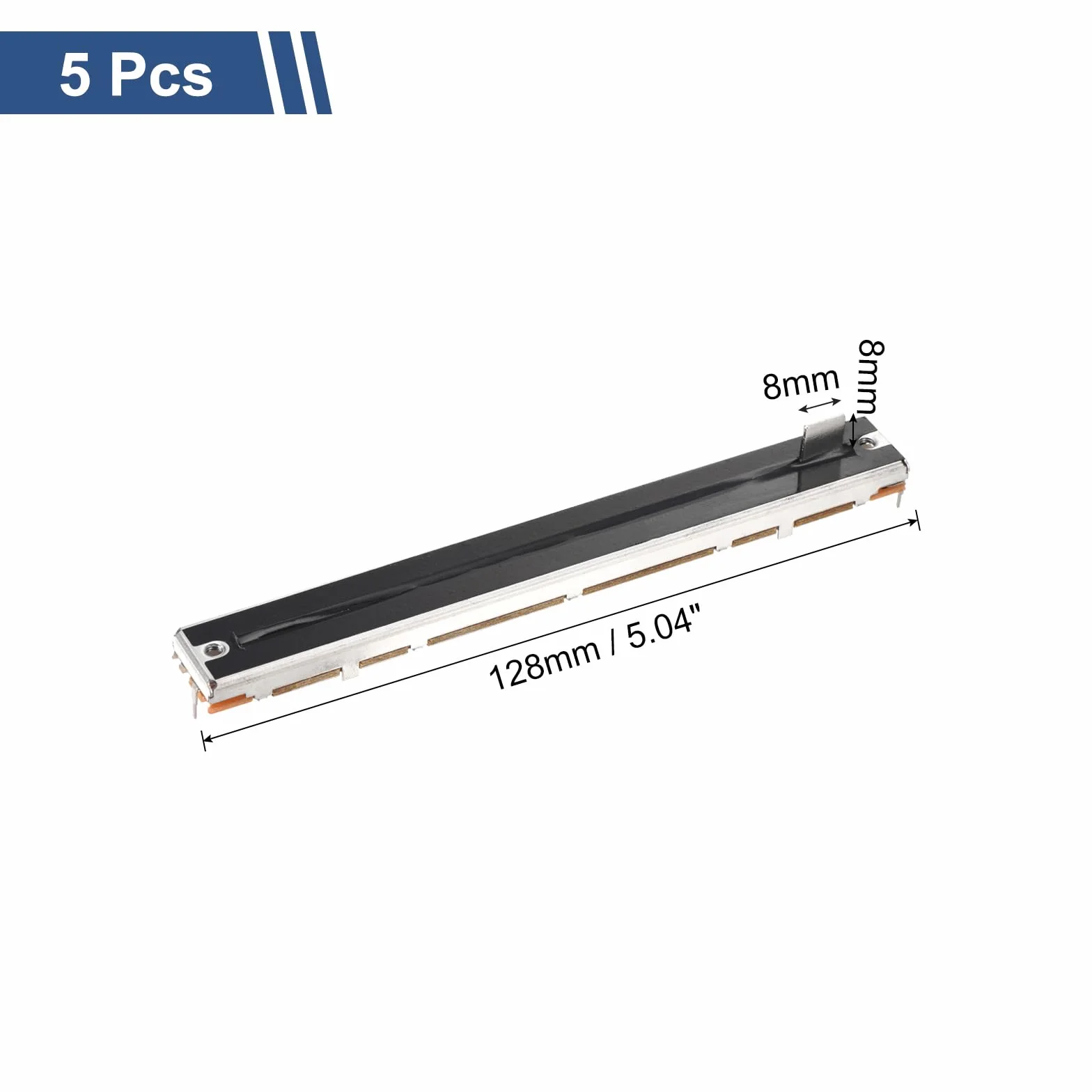 Potencjometr liniowy B10K 128 mm skok 100 mm 3-pinowy QUARKZMAN
