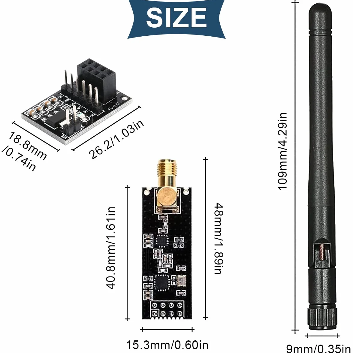 Moduł bezprzewodowy NRF24L01+PA+LNA 2,4 GHz 1100 m bezprzewodowy moduł nadawczo-odbiorczy RF z anteną SMA 3,3 V moduł bezprzewodowy adapter do Arduino