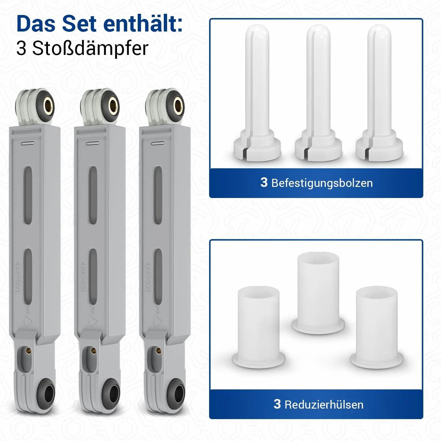ZESTAW 3x amortyzatory typu Bosch 00742719 do pralki