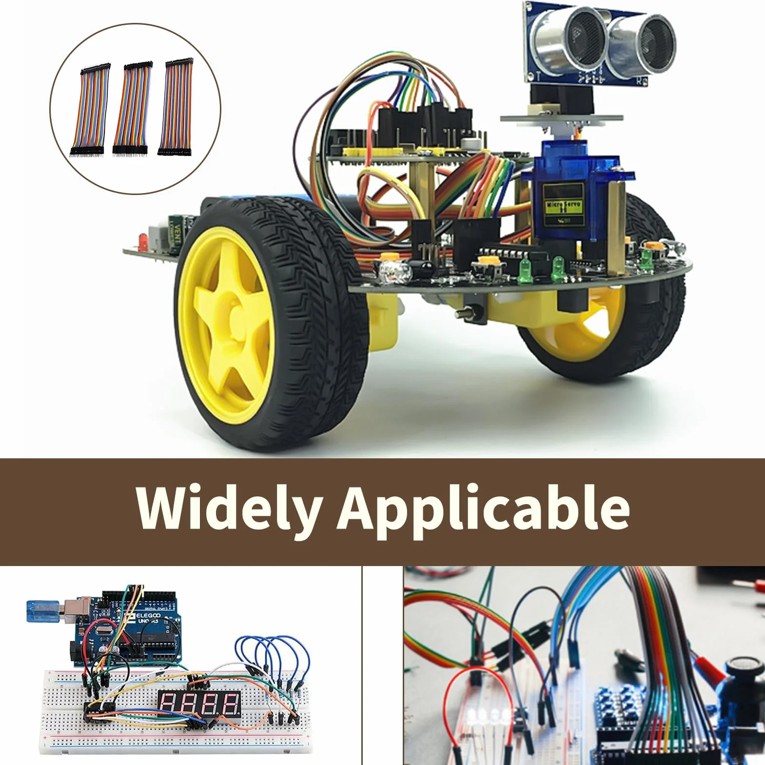 Kabel Dupont 40 pinów 3 w 1 taśma kablowa męska żeńska 2,54 mm 20 cm do Arduino