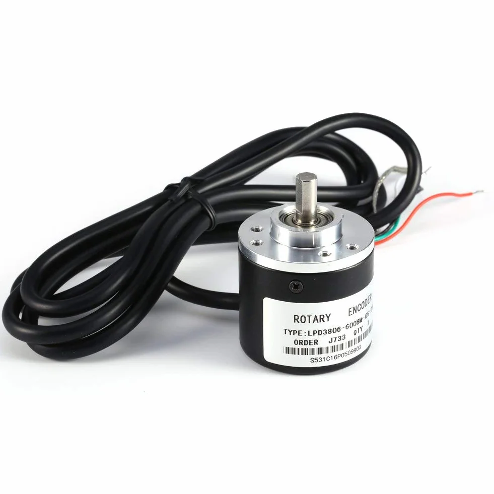 Enkoder Obrotowy 600P/R, Fotoelektryczny Enkoder Obrotowy 6mm 5V 24V AB 2-fazowe Enkodery Wału