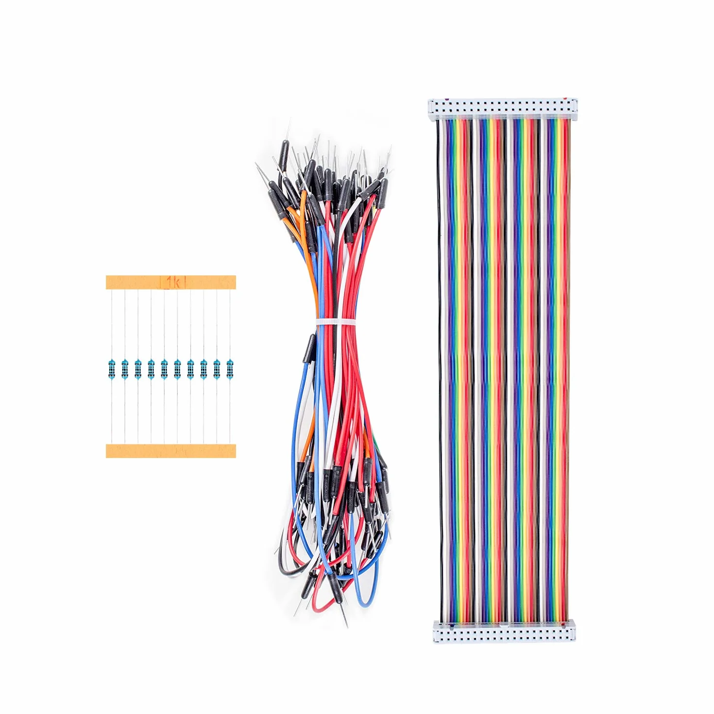 SUNFOUNDER Zestaw Breadboard Kit RAB Holder, 830 Points Solderless Circuit Breadboard, przewody skoczkowe, LED, rezystory kompatybilne z Arduino R3, Mega i Raspberry Pi 4B 3B+/3B, 2 Model B i 1 Model