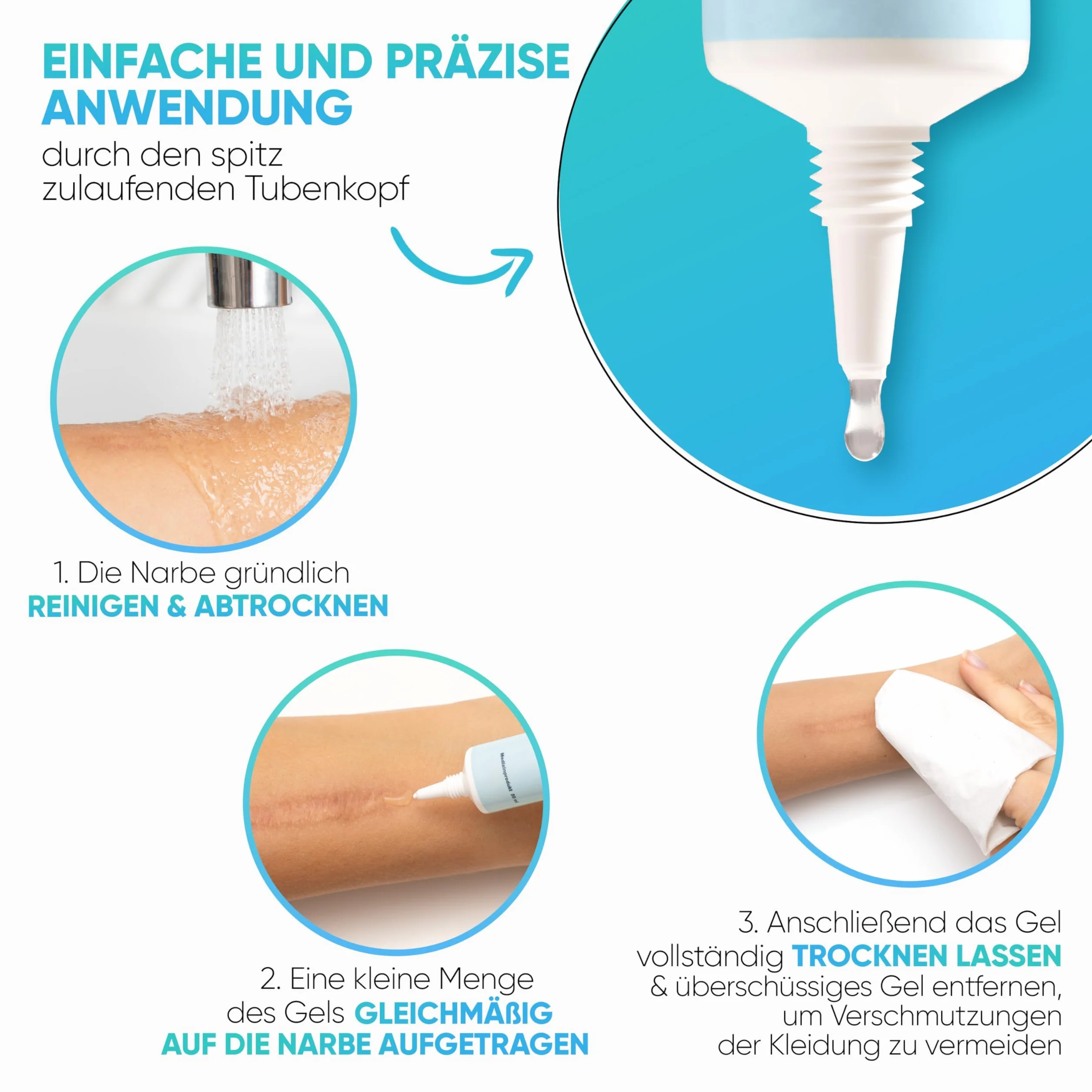 Health Press® Żel na blizny 20 ml zmniejsza widoczność blizn dla dorosłych i dzieci