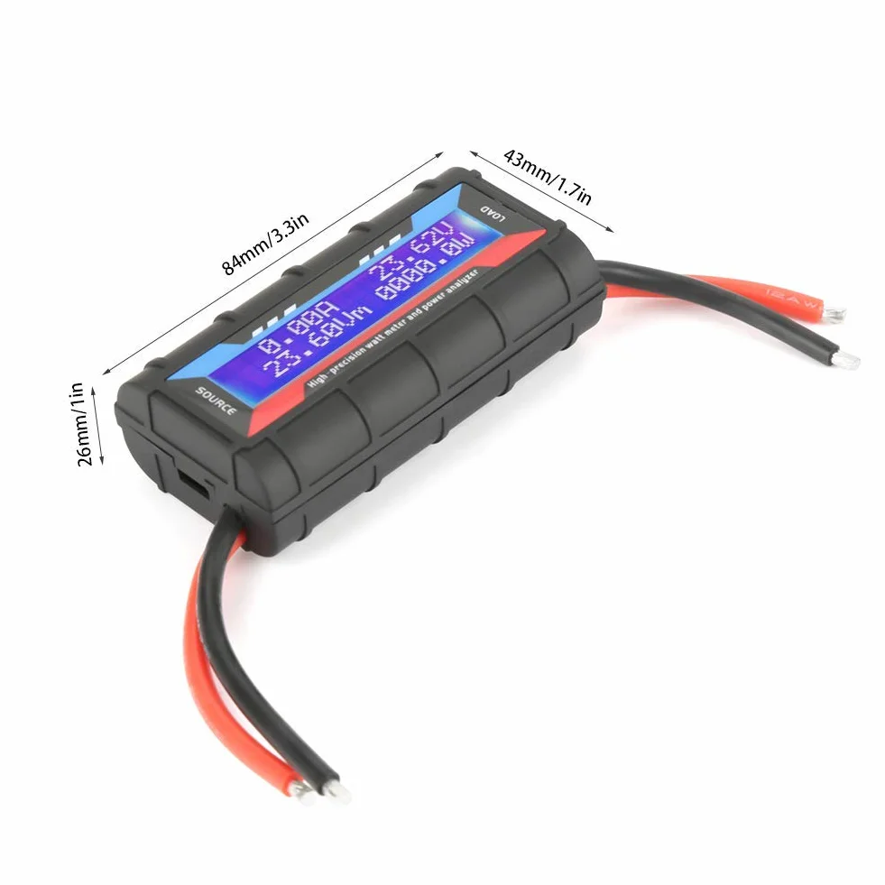 Watomierz o Wysokiej Dokładności 4.8V~60V 150A Analizator Mocy Miernik Napięcia