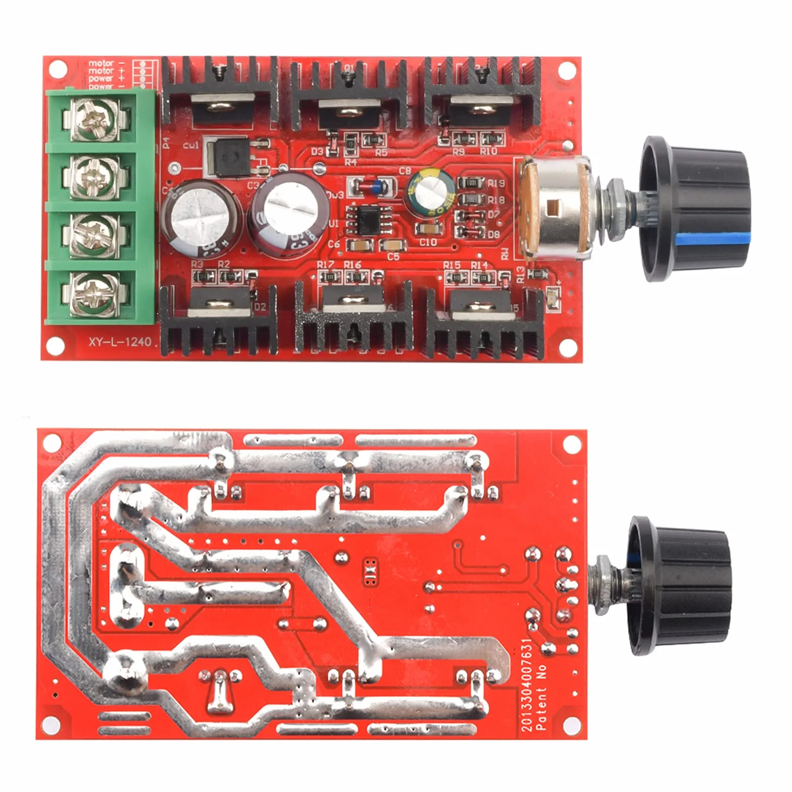 Aideepen Regulator prędkości obrotowej silnika DC 12V 24V 48V 2000W 40A PWM