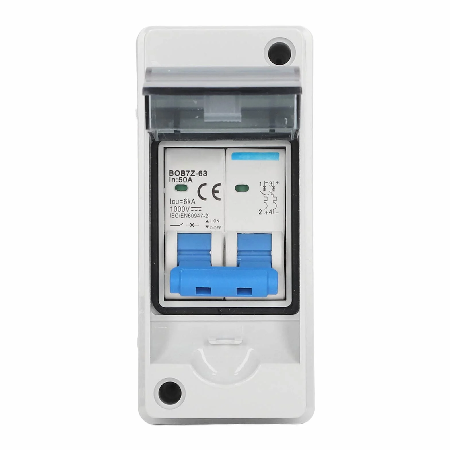 Rozłącznik Solarny, IP65 BOB7Z-63 50A 1000 V DC Przerywacz, Rozłącznik DC do Domu RV, dla Systemu Fotowoltaicznego Solarny System Off-grid System Wytwarzania Energii Słonecznej
