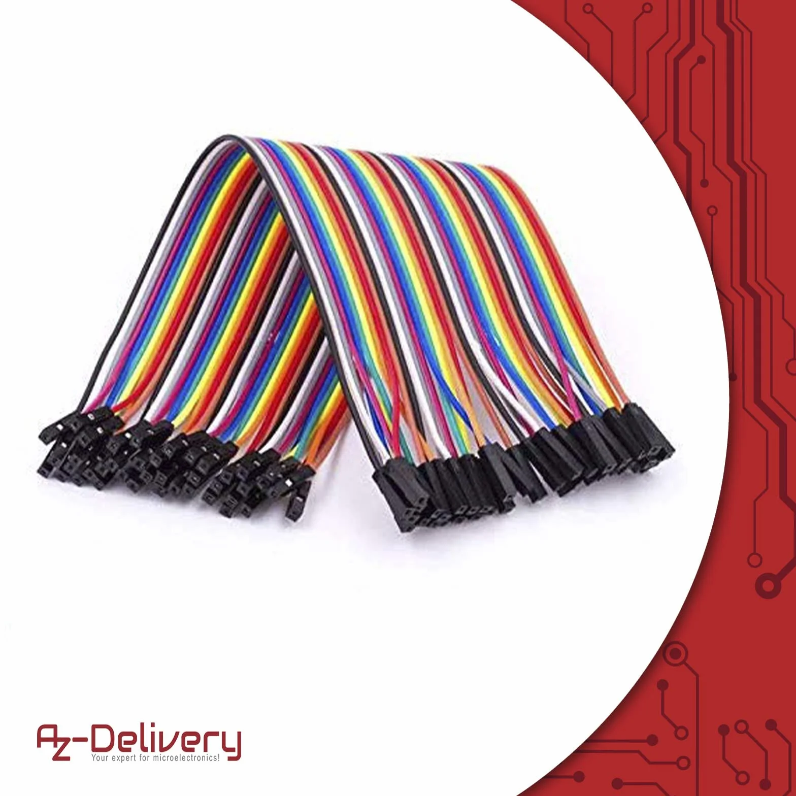 AZDelivery 5 x Przewód połączeniowy 20 cm F2M żeński do męskiego kompatybilny z Arduino i Raspberry Pi