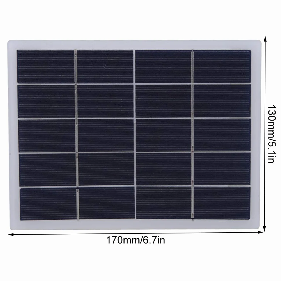 Panel Słoneczny 3W 5V Krzem Polikrystaliczny DIY 170x130mm Przenośna Ładowarka