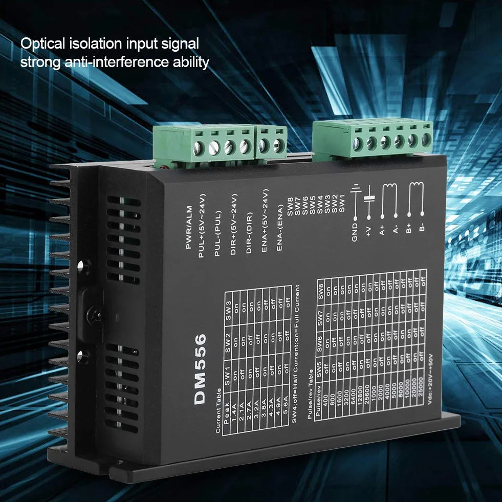 DM542 M542 dla 2 Phase 1 4.2A 20 do 50V DC CNC Micro Stepping Cyfrowy Sterownik Silnika Krokowego