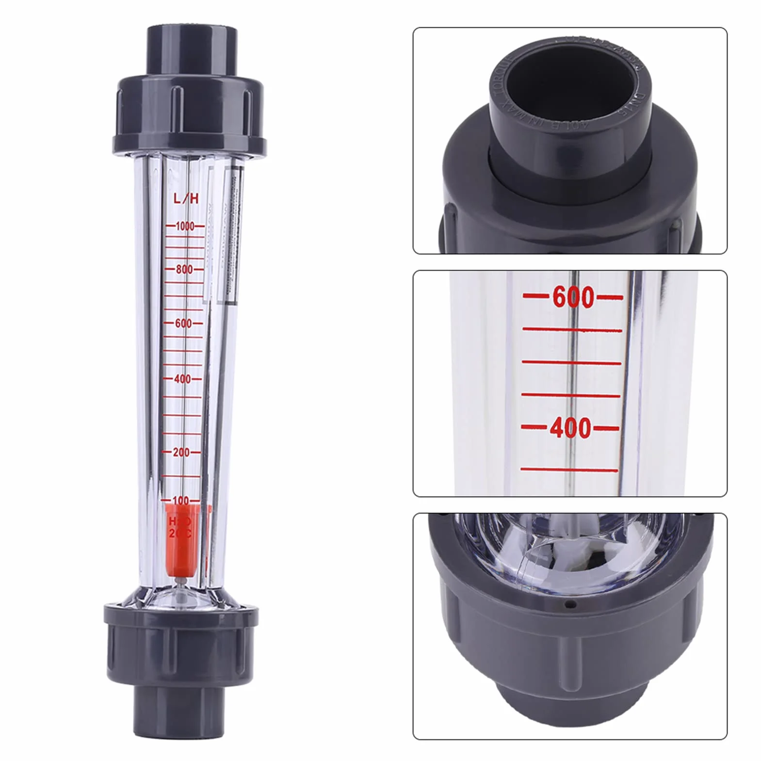 Przepływomierz 100-1000L/H Przepływomierz do cieczy z tworzywa sztucznego LZS-15 DN15 do badania cieczy