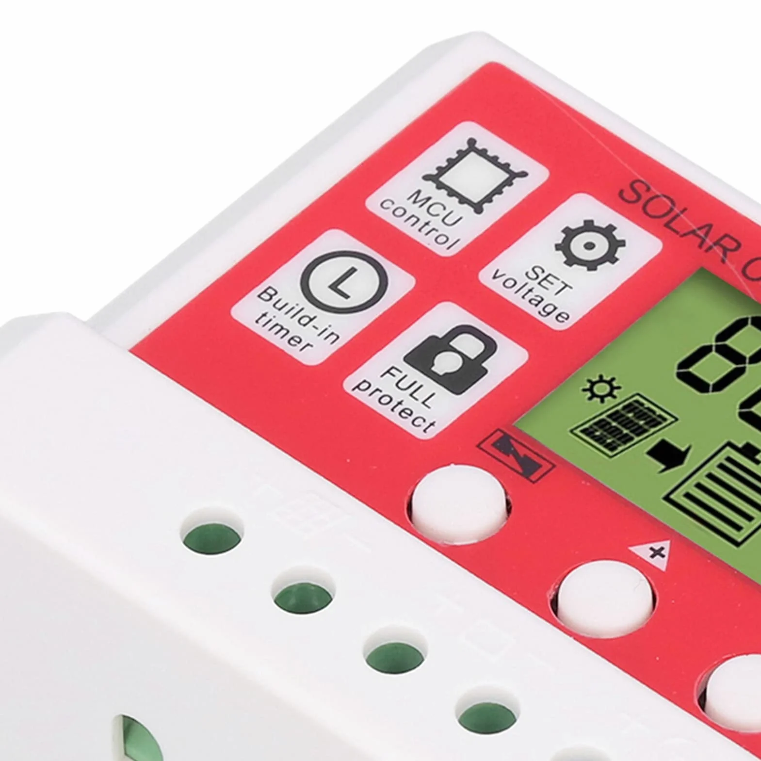 Kontroler akumulatora fotowoltaicznego, wysoka wydajność, inteligentny, 3-fazowy regulator obwodu PWM, regulator ładowania słonecznego 12 V/24 V do systemu zasilania (10 A)