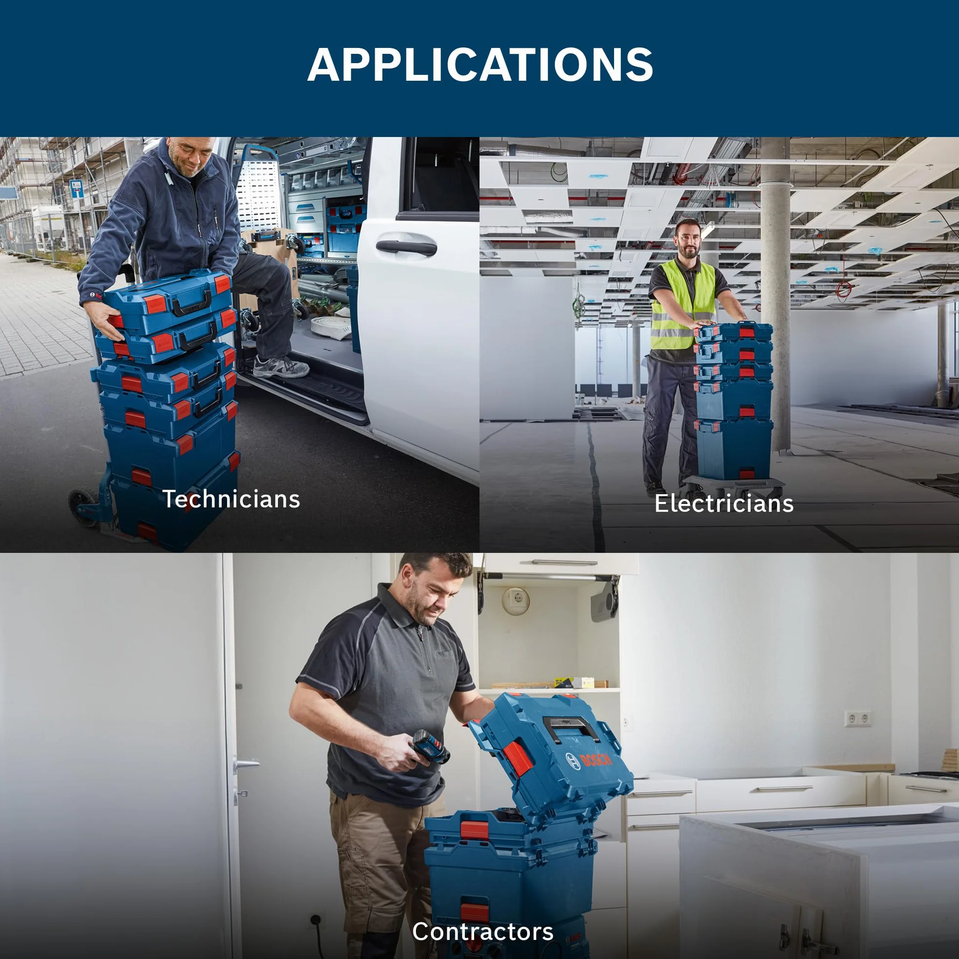 Bosch Professional: walizka L-BOXX Mini (miniwersja walizki L-BOXX, należąca do systemu Mobility, wymiary 260 x 155 x 63 mm, 0.3 kg)