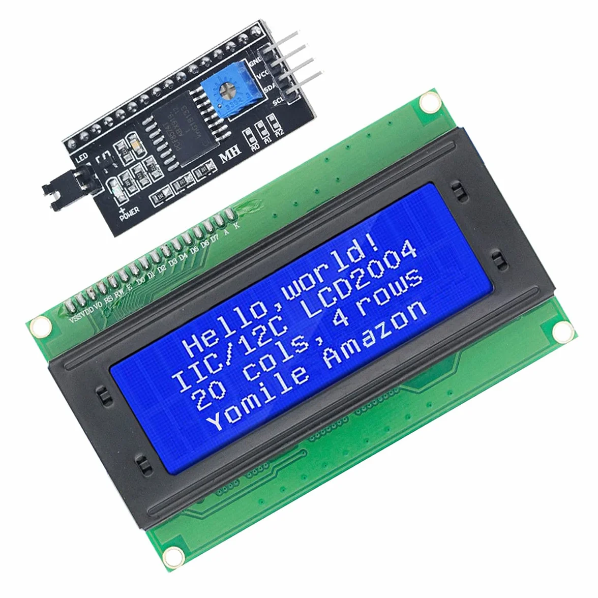 IIC I2C TWI Serial 2004 20x4 LCD Wyświetlacz Niebieskie Podświetlenie dla Arduino UNO