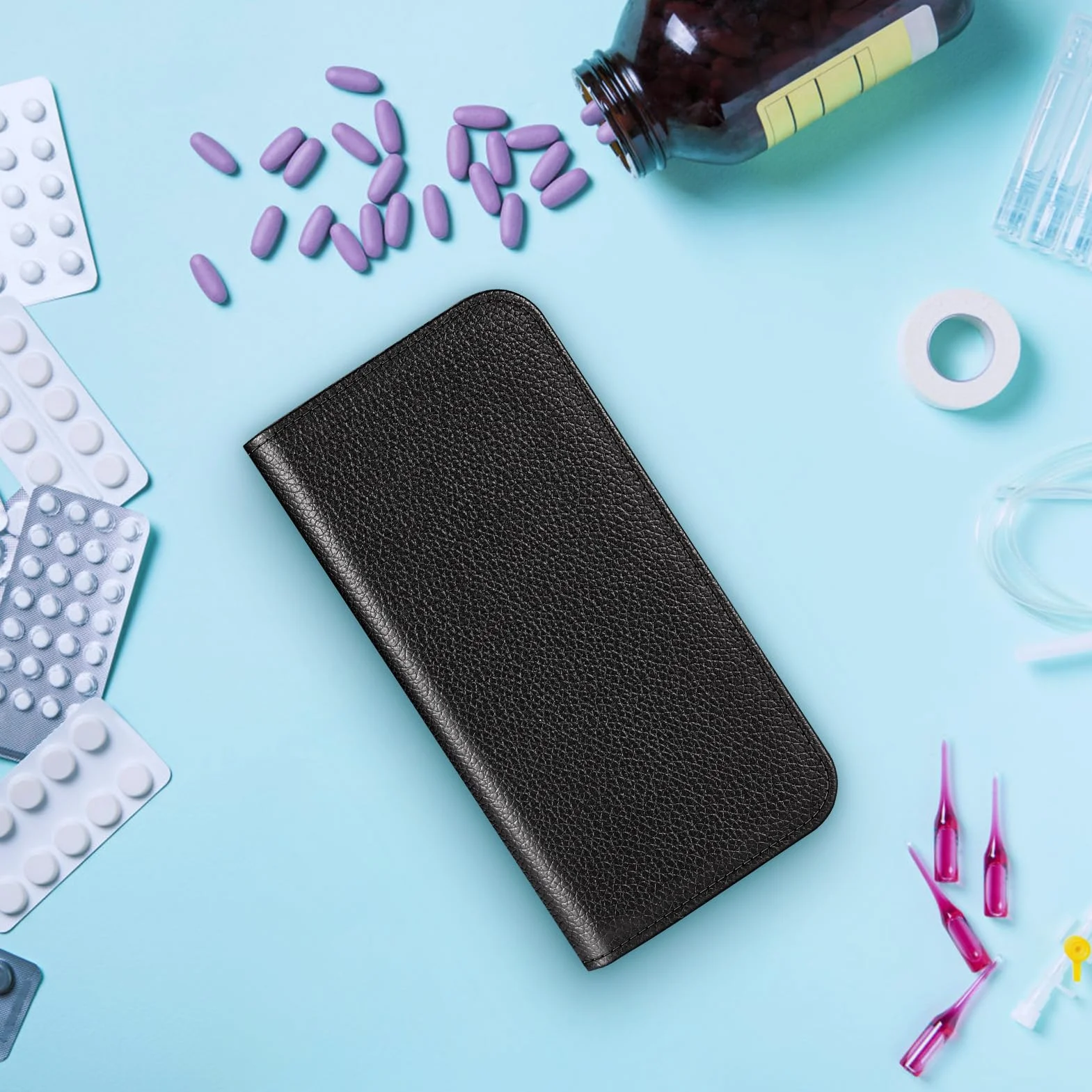 MEDMAX Etui ochronne do Omnipod 5, sztuczna skóra, czarny